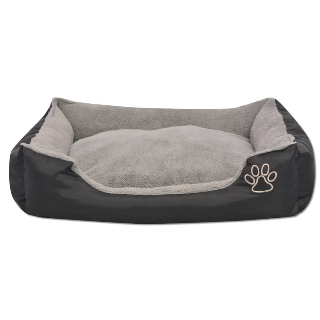Dog Bed with Padded Cushion Size XXL Black Appleby & Co
