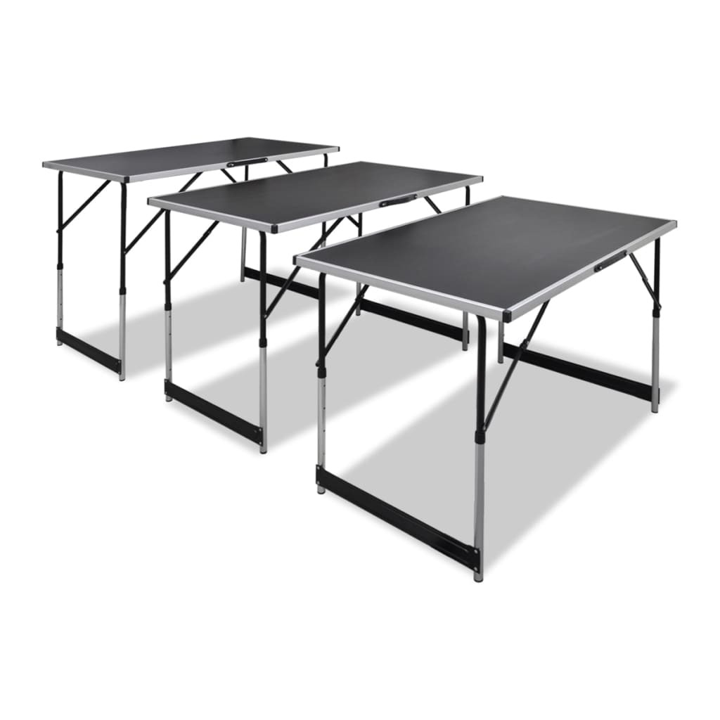 Height Adjustable Craft Table x3 Pasting Sewing Tables Foldable