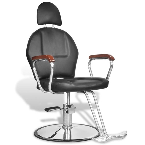 Professional Barber Chair with Headrest Artificial Leather Black