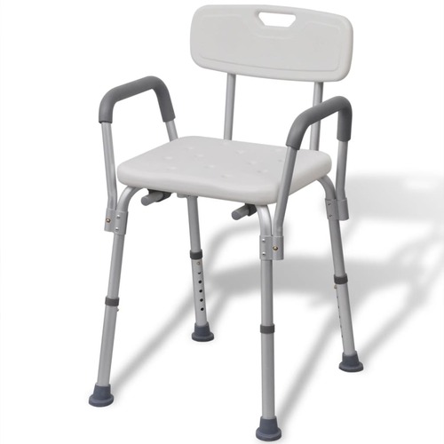 Shower Chair Aluminium White