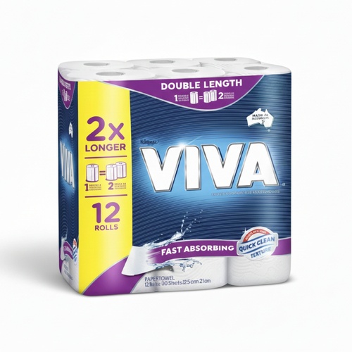 Kleenex Viva Double Length Cleaning Paper Towels 12 x 120 Sheets