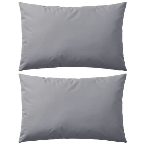 Outdoor Pillows 2 pcs 60x40 cm Grey