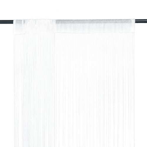 String Curtains 2 pcs 140x250 cm White
