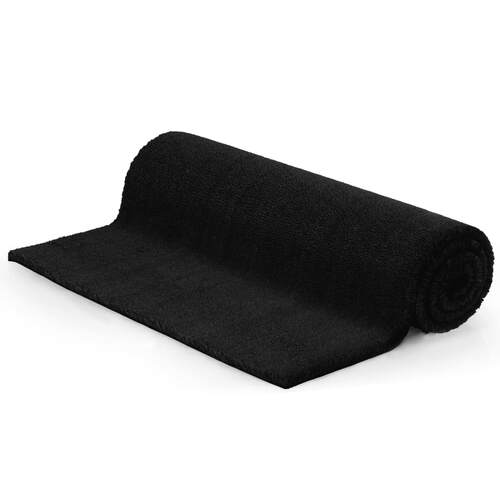 Doormat Coir 17 mm 80x100 cm Black