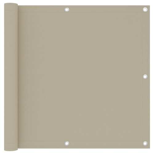 Balcony Screen Beige 90x300 cm Oxford Fabric