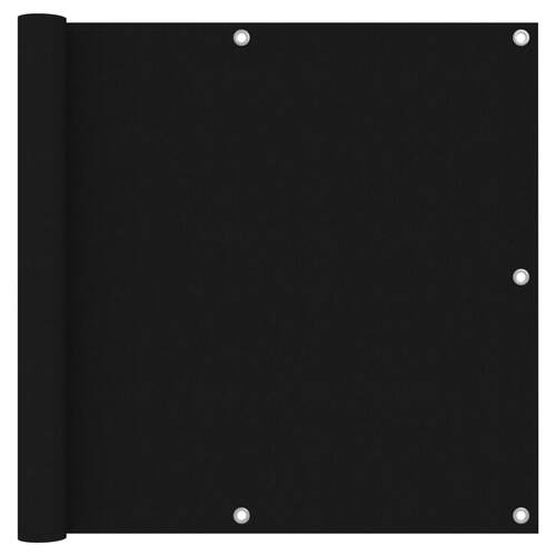 Balcony Screen Black 90x300 cm Oxford Fabric