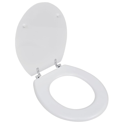 WC Toilet Seat MDF Lid Simple Design White