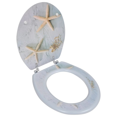 WC Toilet Seat MDF Lid Starfish