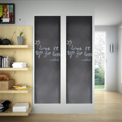 Wall Sticker Blackboard 0.6 x 3 m 2 Rolls with Chalks