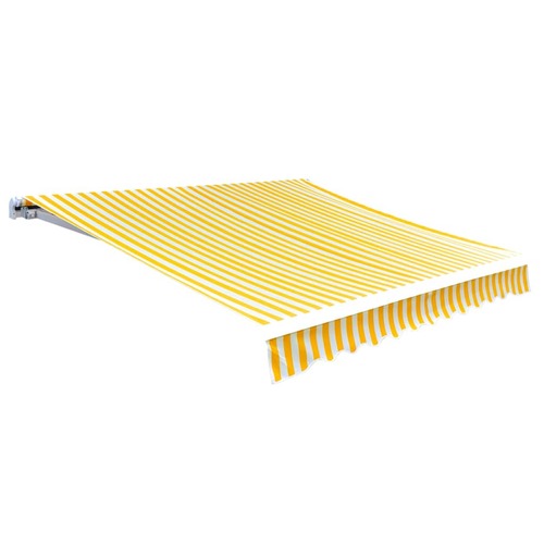 Awning Top Sunshade Canvas Sunflower Yellow & White 4 x 3 m (Frame Not Included)
