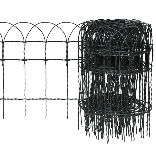 Garden Border Fence Powder-coated Iron 25x0.4 m
