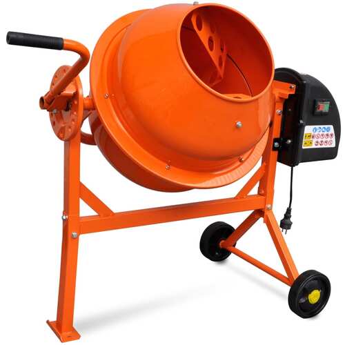Electric Concrete Mixer 63 L 220 W Steel Orange