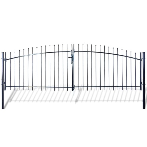 Double Door Fence Gate with Spear Top 400 x 200 cm