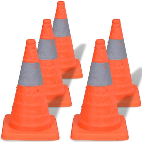 5 Pop-up Traffic Cones 42 cm