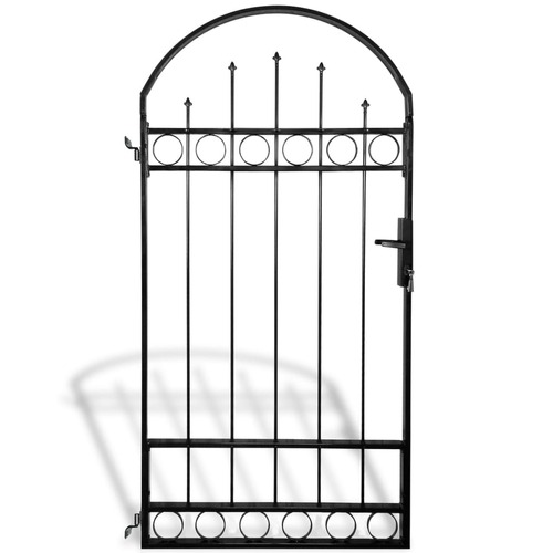 Fence Gate with Arched Top 100x200 cm