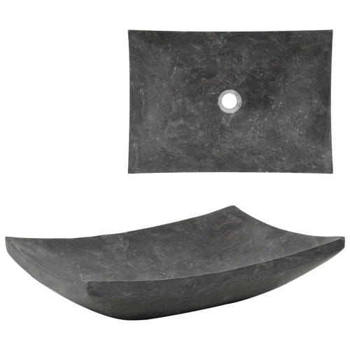 Sink 50x35x12 cm Marble Black