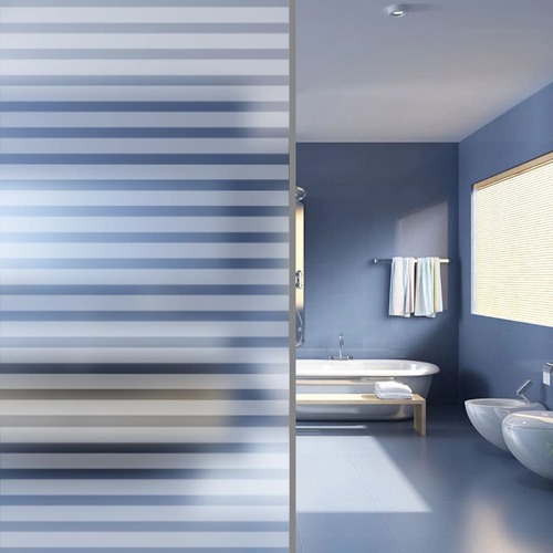 Window Film Frosted Stripes Design 0,9x5 m PVC