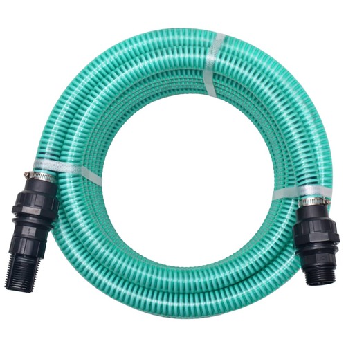 Suction Hose with Connectors 4 m 22 mm Green