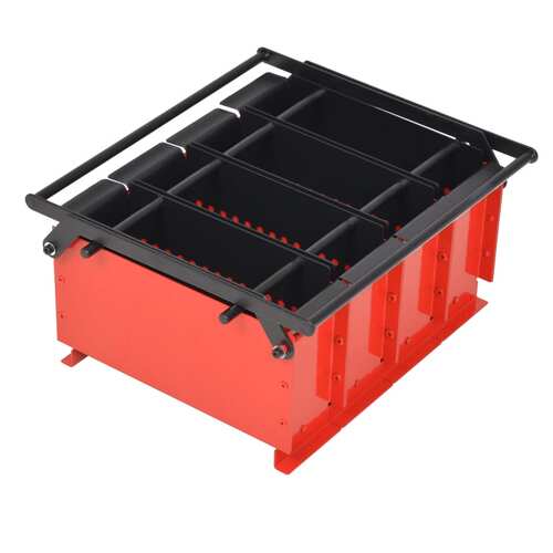 Paper Log Briquette Maker Steel 38x31x18 cm Black and Red