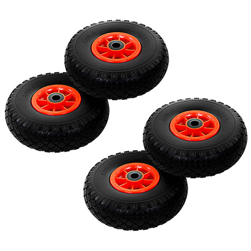 Sack Truck Wheels 4 pcs Solid PU 3.00-4