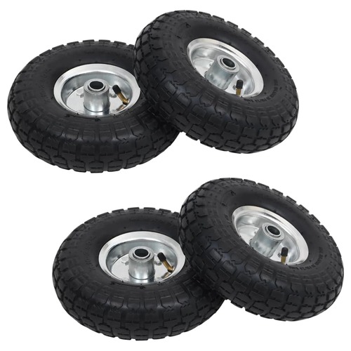 Sack Truck Wheels 4 pcs Rubber 4.10/3.50-4