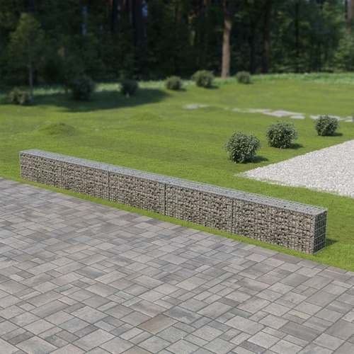 Gabion Wall with Covers Galvanised Steel 600x30x50 cm