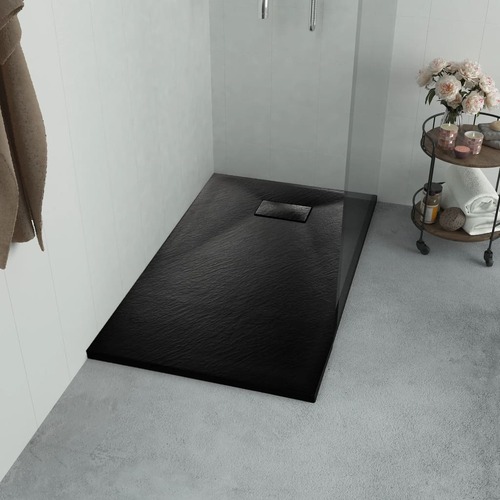 Shower Base Tray SMC Black 90x70 cm