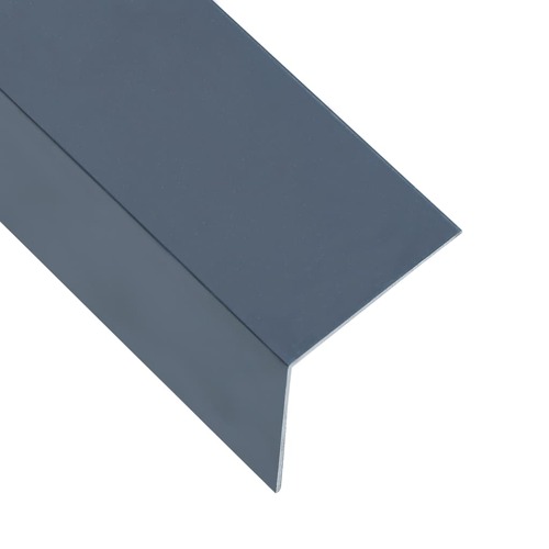 L-shape 90° Angle Sheets 5 pcs Aluminium Anthracite 170cm 50x50 mm