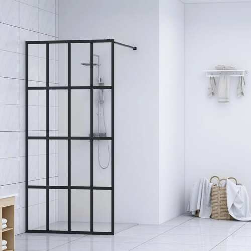 Walk-in Shower Screen Clear Tempered Glass 100x195 cm