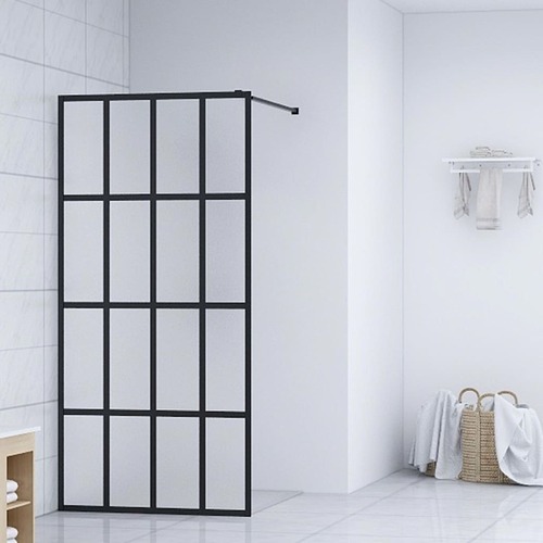 Walk-in Shower Screen Frosted Tempered Glass 90x195 cm
