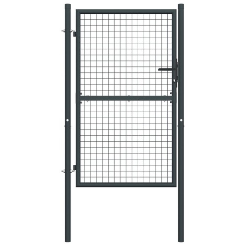 Mesh Garden Gate Galvanised Steel 100x250 cm Grey