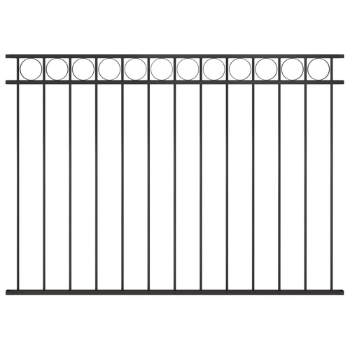 Fence Panel Steel 1.7x1.2 m Black