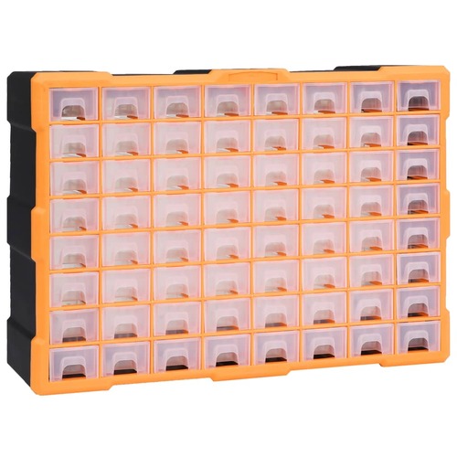 Multi-drawer Organiser with 64 Drawers 52x16x37.5 cm