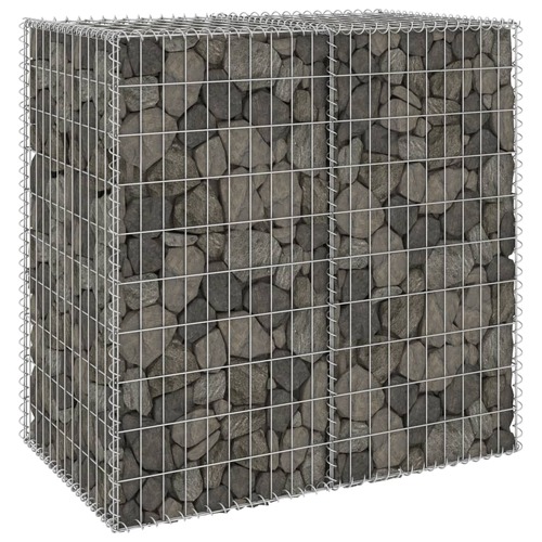 Gabion Wall with Covers Galvanised Steel 100x60x100 cm
