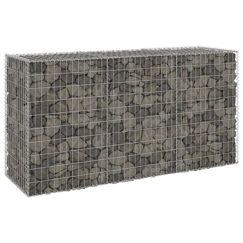 Gabion Wall with Covers Galvanised Steel 200x60x100 cm
