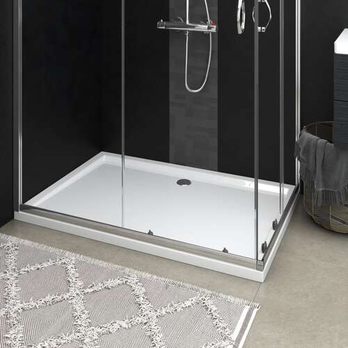 Rectangular ABS Shower Base Tray White 80x120 cm