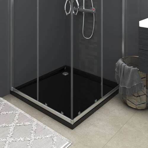 Square ABS Shower Base Tray Black 90x90 cm