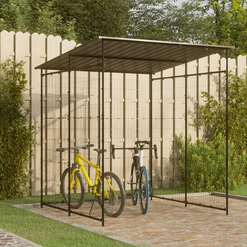 Bicycle Shed 190x190x222 cm Steel Black