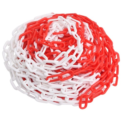 Warning Chain Red and White 100 m Ø6 mm Plastic