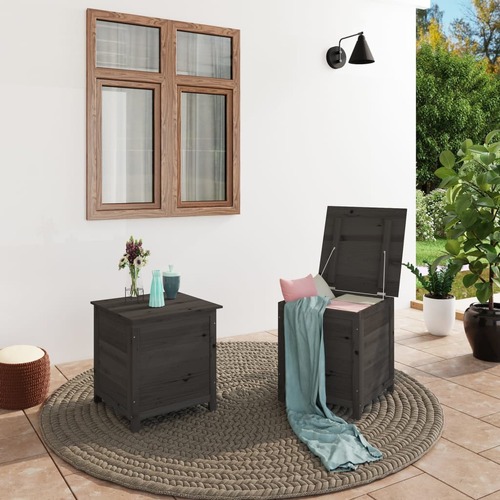 Outdoor Cushion Box Anthracite 50x50x56 cm Solid Wood Fir