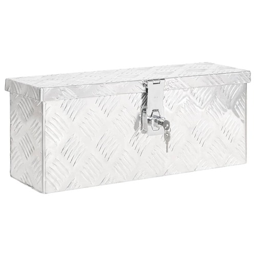 Storage Box Silver 50x15x20.5 cm Aluminium
