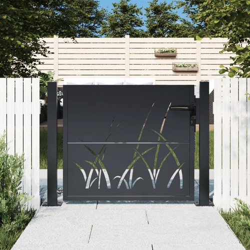 Garden Gate Anthracite 105x105 cm Steel Grass Design