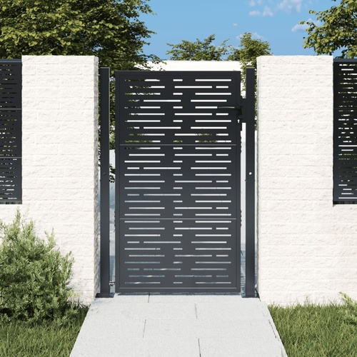 Garden Gate Anthracite 100x150 cm Steel Square Design