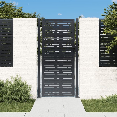 Garden Gate Anthracite 100x175 cm Steel Square Design