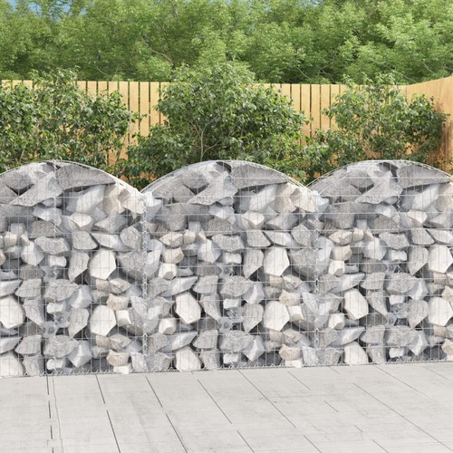 Arched Gabion Basket 100x50x100/120 cm Galvanised Iron