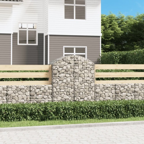 Arched Gabion Basket 100x50x120/140 cm Galvanised Iron