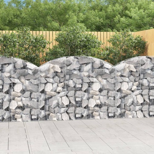 Arched Gabion Basket 150x30x100/120 cm Galvanised Iron