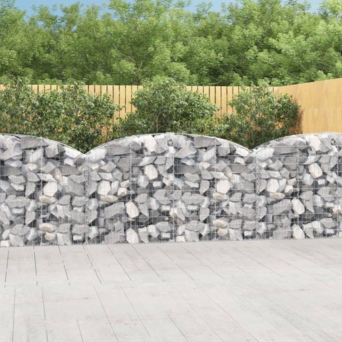 Arched Gabion Basket 200x50x100/120 cm Galvanised Iron