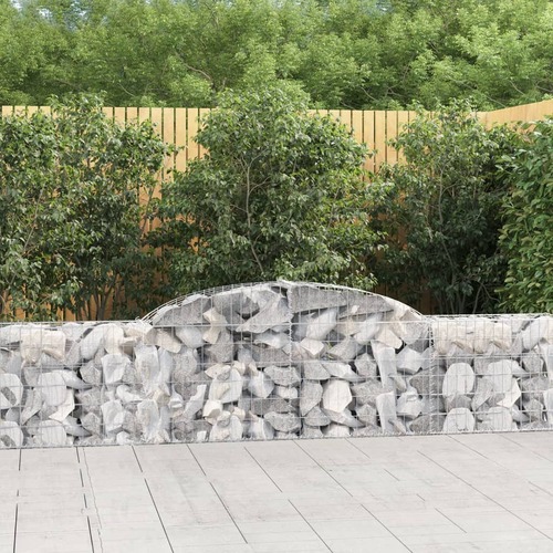 Arched Gabion Basket 300x30x60/80 cm Galvanised Iron