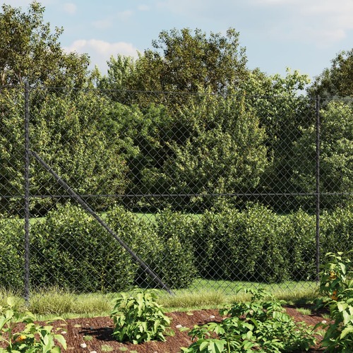 Chain Link Fence Anthracite 1.6x10 m